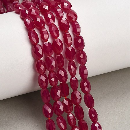 Lab Grown Red Corundum Beads Strands GG-CBAC488-01C-1