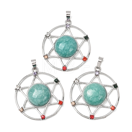 Natural Amazonite Pendants GG-CBA0251-09A-P-1