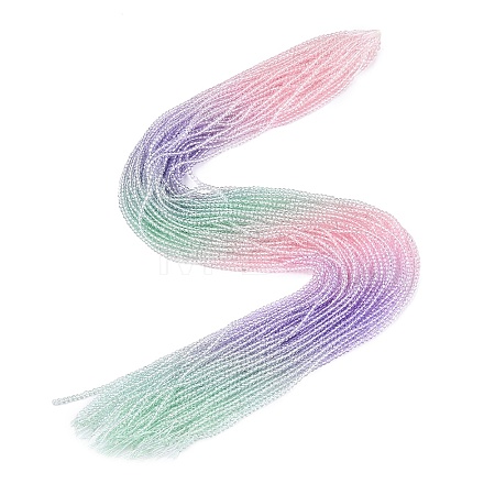 Transparent Gradient Color Glass Beads Strands GLAA-G101-2mm-18-1