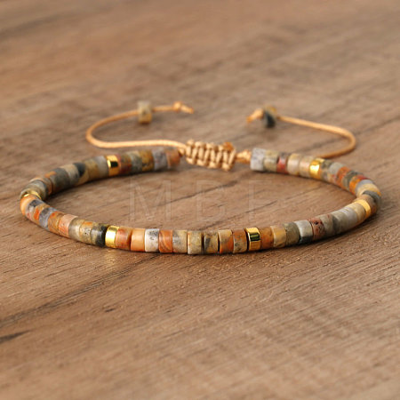 Natural Crazy Agate Beaded Braided Bracelets QH4784-20-1