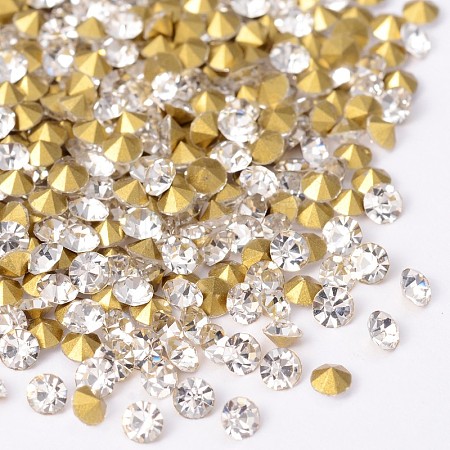 Back Plated Diamond Glass Pointed Rhinestone RGLA-SS8-001-1