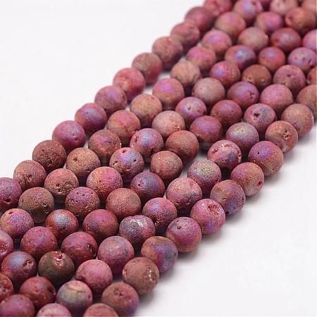 Electroplated Natural Quartz Crystal Beads Strands G-K174-01E-1
