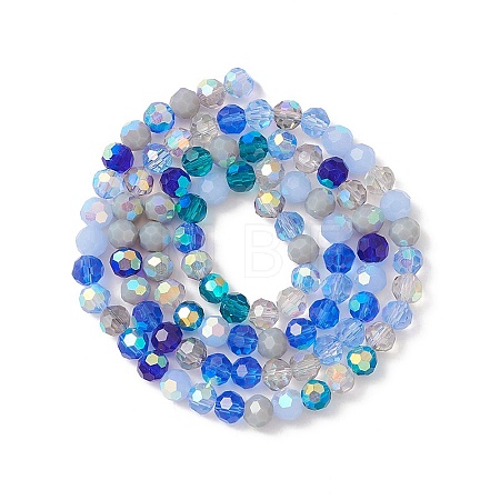 Electroplate Glass Beads Strands EGLA-YW0002-A02-1