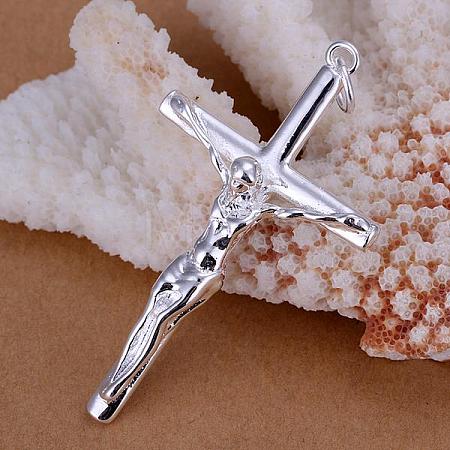 Brass Crucifix Cross Pendants KK-BB11608-1