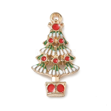 Christmas Alloy Enamel Pendants ENAM-B035-02G-08KCG-1