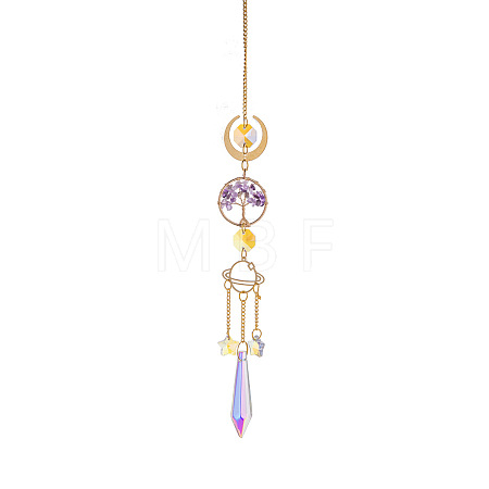 Glass Cone Hanging Suncatcher Prism Ornament PW-WG88031-05-1