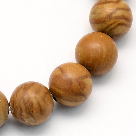 Natural Tigerskin Jasper Round Beads Strands G-S166-10mm-1