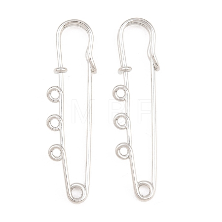Iron Safety Pins Brooch Findings IFIN-Z005-02P-01-1