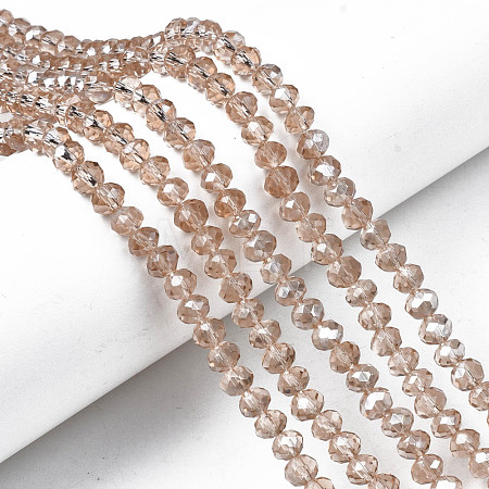 Electroplate Glass Beads Strands EGLA-A034-T6mm-B24-1