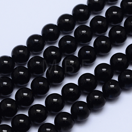 Grade A Natural Tourmaline Round Bead Strands G-L417-10-10mm-1