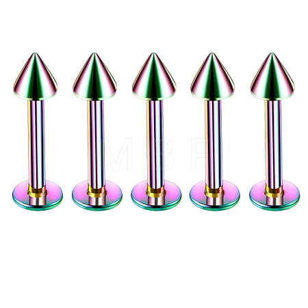 304 Stainless Steel Cone Internally Threaded Labrets for Women Men WG9B6EB-30-1