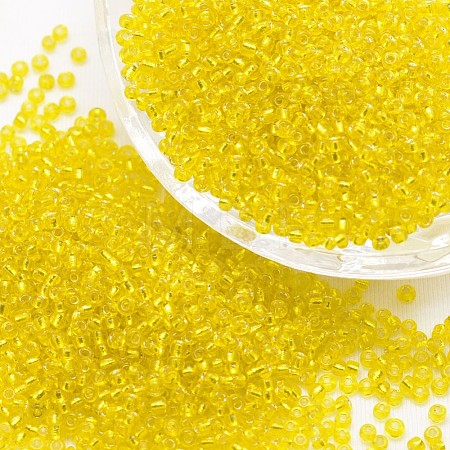 8/0 Transparent Glass Round Seed Beads SEED-J010-F8-30-1