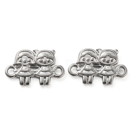 Non-Tarnish 316 Stainless Steel Connector Charms STAS-B047-22P-1