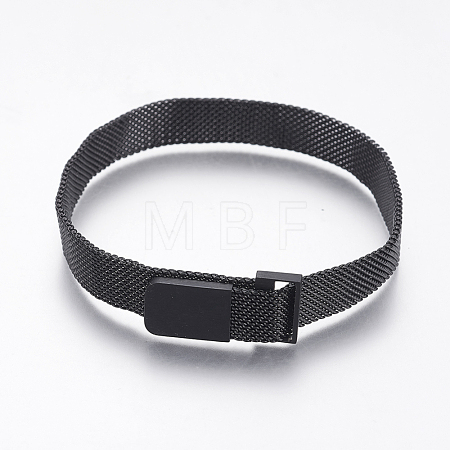PVD Vacuum Plating 430 Stainless Steel Mesh Bracelet Making MAK-L021-01B-1