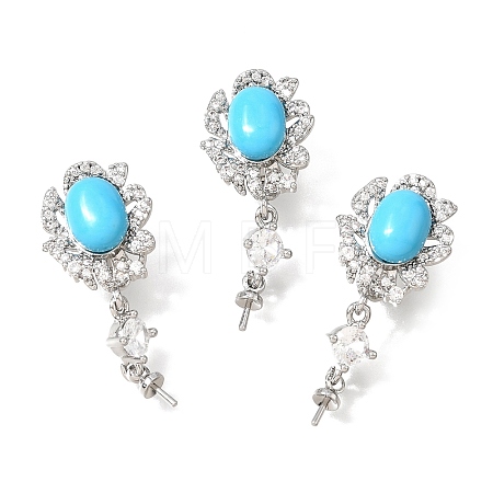 Synthetic Turquoise Pendants KK-N289-03P-1
