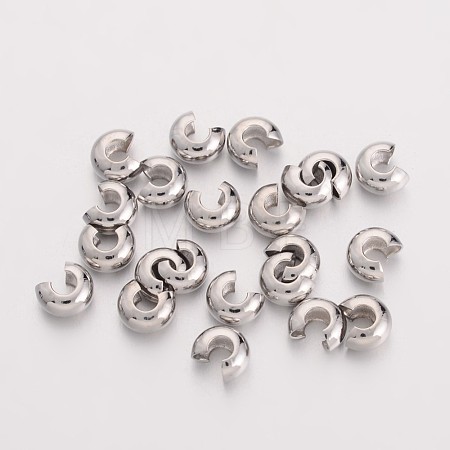 Brass Crimp Beads Covers X-EC266-1