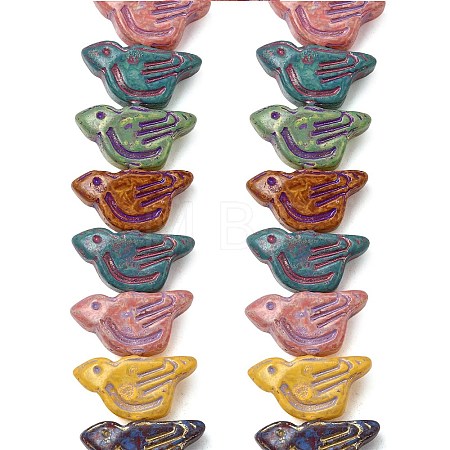 Painted Glass Beads Strands GLAA-Z021-19A-1