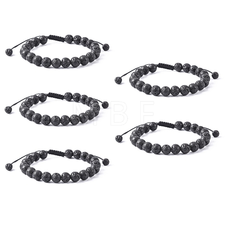 Adjustable Nylon Cord Braided Bead Bracelets BJEW-F308-55G-1