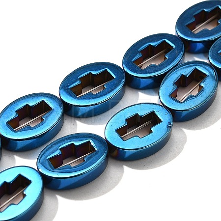 Electroplated Synthetic Non-magnetic Hematite Beads Strands G-L613-Z01-03A-1