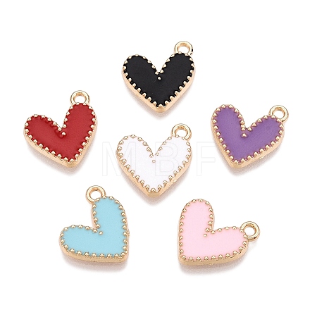 Rack Plating Alloy Enamel Charms ENAM-N056-343G-1