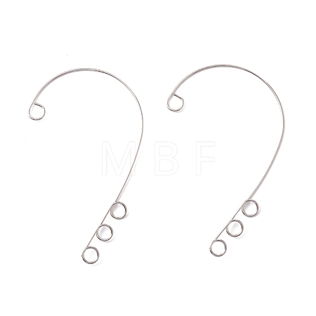 Tarnish Resistant 316 Stainless Steel Ear Cuff Findings X-STAS-H148-01P-1