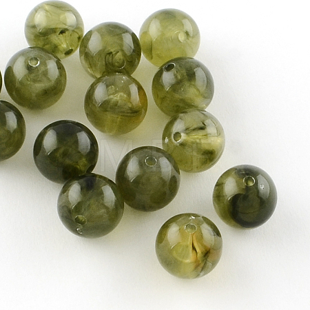 Round Imitation Gemstone Acrylic Beads OACR-R029-12mm-02-1