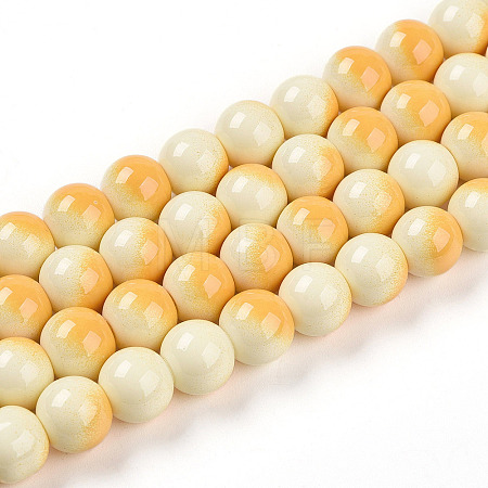 Baking Paint Glass Beads X1-DGLA-N012-10mm-03-1
