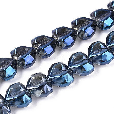 Electroplate Transparent Glass Beads Strands EGLA-B012-AB19-1