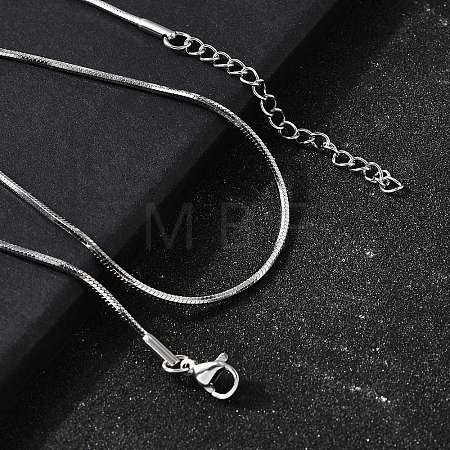 1.5MM 304 Stainless Steel Snake Chain Necklaces for Women Men LS-STAS-V011-04C-P-1