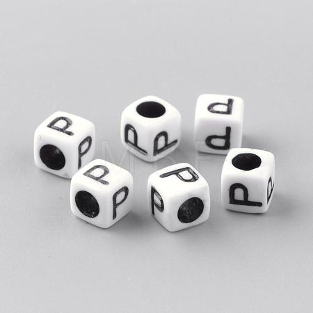 Opaque Acrylic Beads SACR-Q188-02P-1