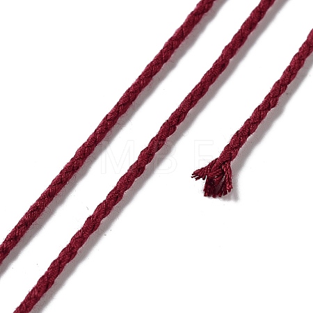 20M Polyester Braided Cord for Jewelry Making OCOR-G015-04A-26-1