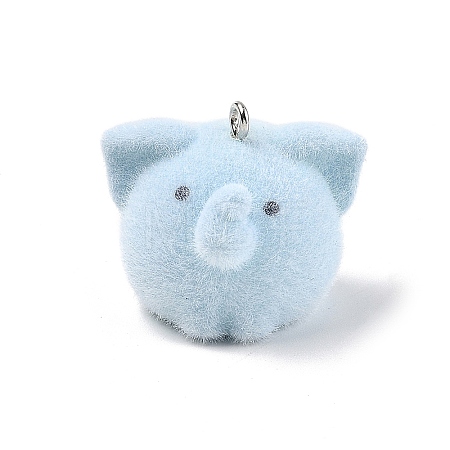 Flocky Resin Pendants FIND-A061-01E-1