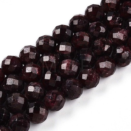 Natural Garnet Beads Strands G-S345-6mm-37-1