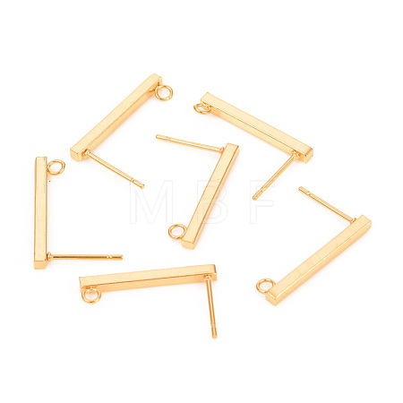 304 Stainless Steel Stud Earring Findings STAS-L244-14B-G-1
