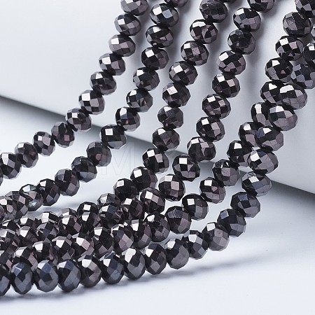 Electroplate Transparent Glass Beads Strands EGLA-A034-T2mm-UA08-1