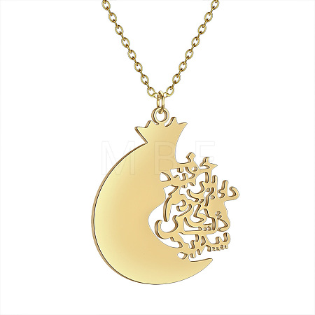 304 Stainless Steel Laser Cut Pendant Necklaces FS-WGA4904-31-1