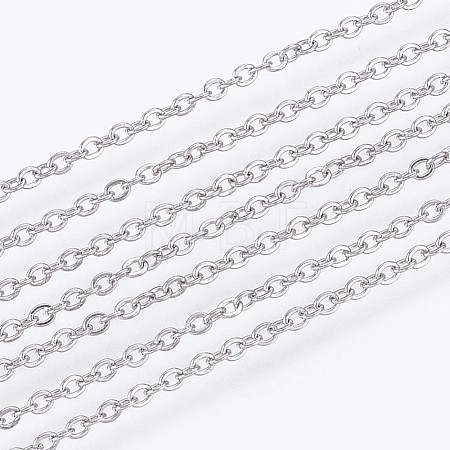 Tarnish Resistant 304 Stainless Steel Cable Chains CHS-F006-01A-P-1