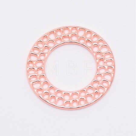 Zinc Alloy Filigree Joiners Links PALLOY-WH0076-41RG-RS-1