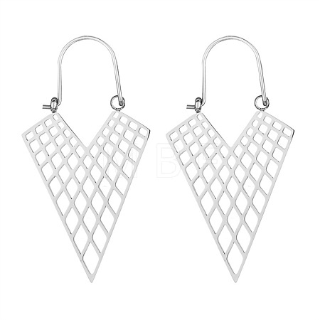 Bohemian Style 304 Stainless Steel Triangle Hoop Earrings FS-WG1E45B-06-1