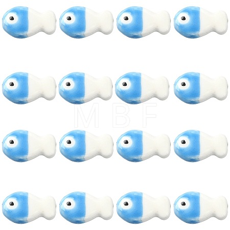 16Pcs Handmade Porcelain Ceramic Beads PORC-FS0001-68B-1