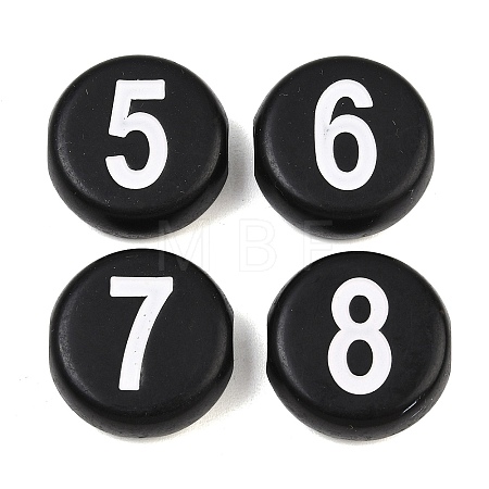 Opaque Acrylic European Beads AC-CBA1794-02-1