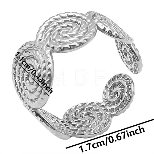 Minimalist 304 Stainless Steel Cuff Rings XL1391-1-1