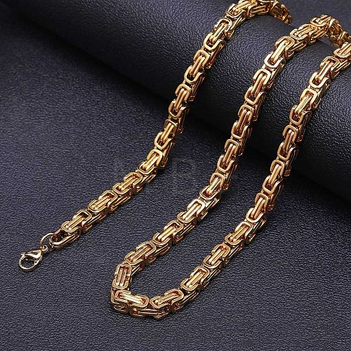 Stainless Steel Byzantine Chains Necklaces for Men FS-WG56795-11-1