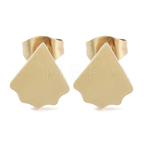 Vacuum Plating 304 Stainless Steel Stud Earrings for Women EJEW-A048-46A-G-1