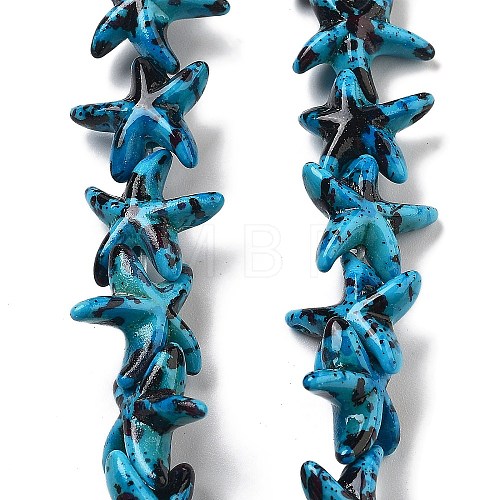 Synthetic Turquoise Dyed Beads Strands G-P507-04Q-1