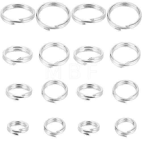 Beebeecraft 20Pcs 4 Styles 925 Sterling Silver Split Jump Rings STER-BBC0006-57-1