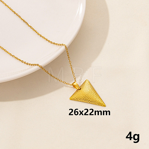 304 Stainless Steel Triangle Pendant Necklaces ZZ2902-4-1