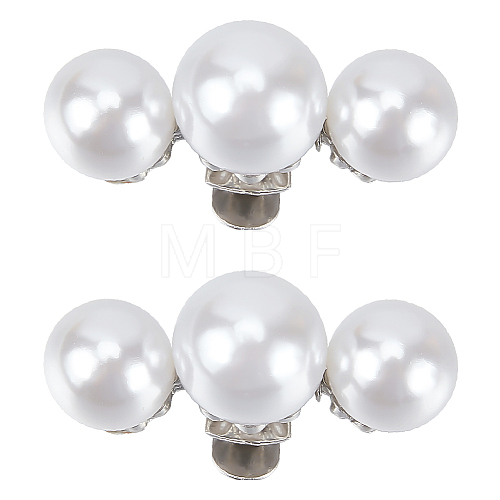 Plastic Imitation Pearl Shoe Decoration FIND-WH0155-050A-1