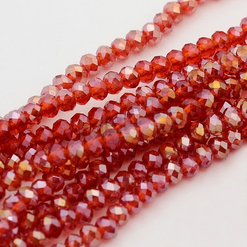 Electroplate Glass Beads Strands EGLA-D020-3x2mm-27-1