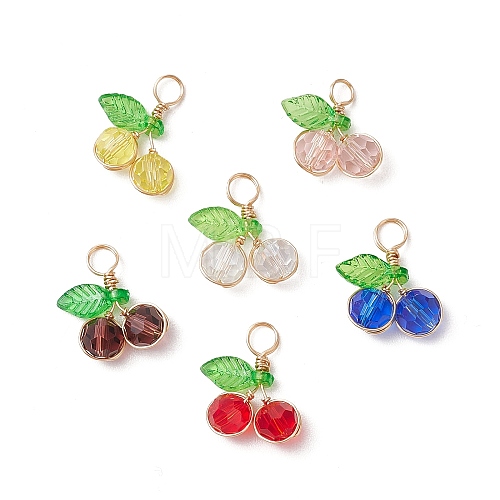 Cherry Glass Pendants PALLOY-JF03470-1